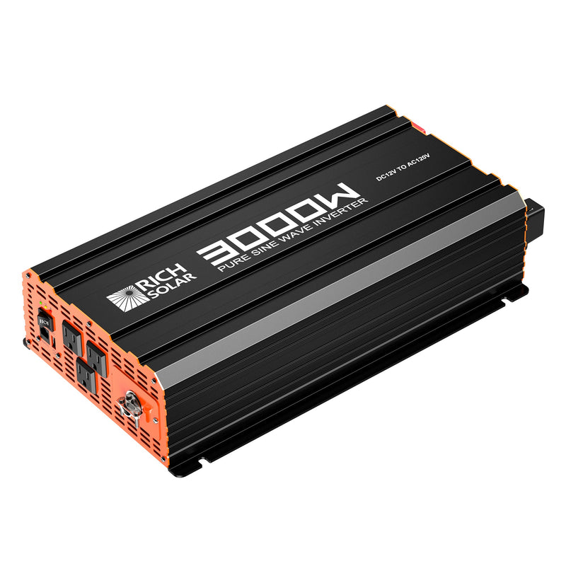 Rich Solar NOVA PURE 3K | 3000 Watt (3kW) 12 Volt Industrial Pure Sine Wave Inverter | Powerful 3000W 12V Off-Grid Inverter for RVs, Trailers, Campers, Vans, Trucks, Overlanders, Boats | Top Rated