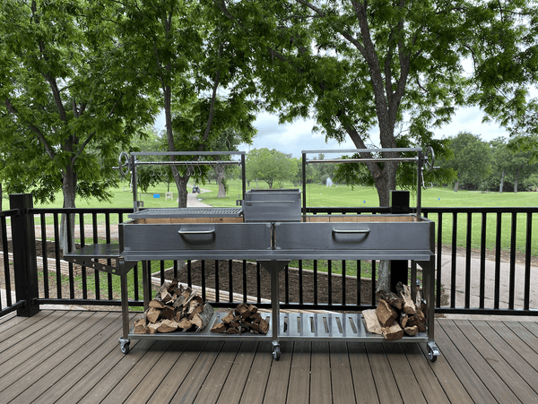 Tagwood BBQ Double Argentine Santa Maria Wood Fire & Charcoal Gaucho Grill | BBQ04SS - SPECIAL ORDER ONLY -  Estimated 14-20 weeks