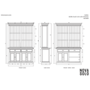 NovaSolo Halifax Buffet Hutch Unit with 6 Shelves White BCA608