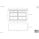 NovaSolo Halifax 6 Drawer Double Dresser in Pure White B182