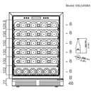 KingsBottle 24 Inch Under Counter LOW-E Glass Door Single Zone Wine Cooler KBU145WX-FG LHH