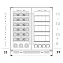 KingsBottle 30" Combination Beer and Wine Cooler with Low-E Glass Door KBU165BW-SS