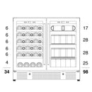 KingsBottle 36" Beer and Wine Cooler Combination with Low-E Glass Door KBU190BW-BLK