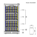 KingsBottle 389 Cans Capacity Upright Beverage Refrigerator With Low-E Glass Door KBU265BX-FG LHH