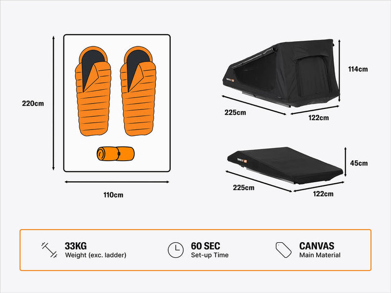 TentBox GO Roof Tent TGO-MID-93417