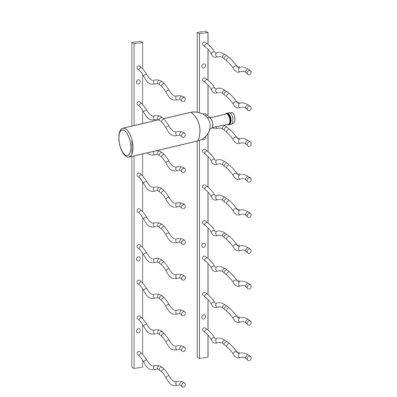 KingsBottle Wall Mounted Metal Wine Racks C-Type WMRC-01D09B