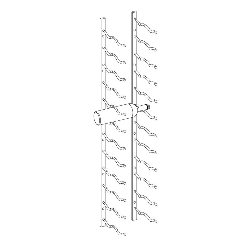 KingsBottle Wall Mounted Metal Wine Racks C-Type WMRC-01D09B