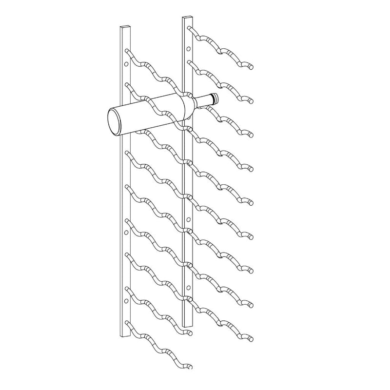 KingsBottle Wall Mounted Metal Wine Racks C-Type WMRC-01D09B