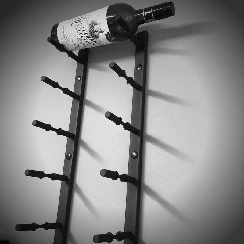 KingsBottle Wall Mounted Metal Rail Wine Racks WR01FT-WPH01B