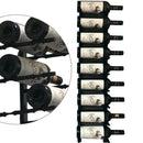 KingsBottle Wall Mounted Metal Rail Wine Racks | 2-Bottle Depth WR01FT-WPH02B