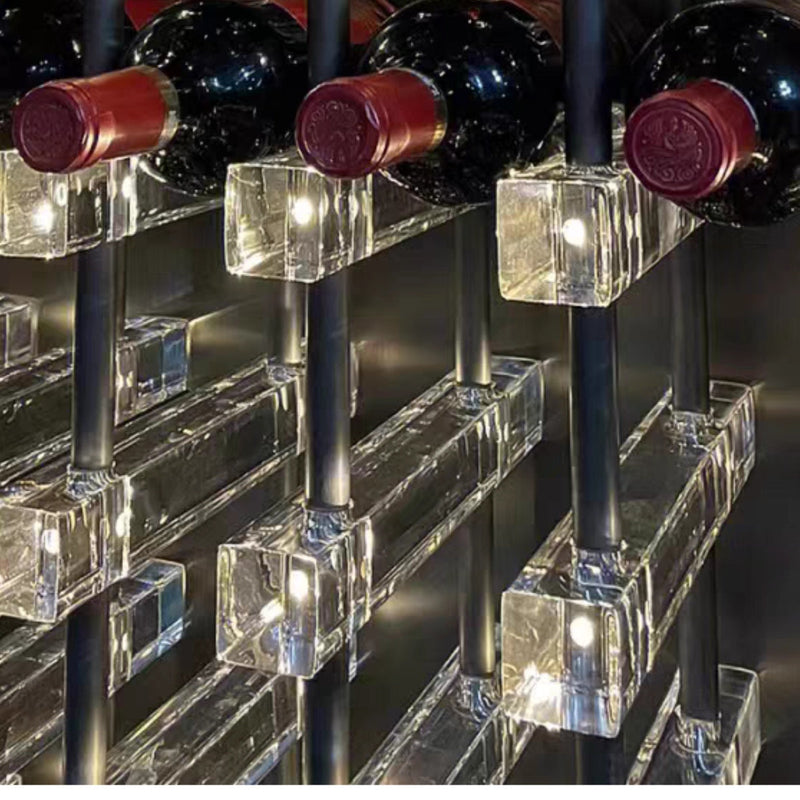 KingsBottle Modern Elegance: Acrylic and Metal Wine Racks with LED Lighting WR-ACRYLIC