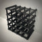 20 Bottle Black Onyx Finish Timber Wine Rack