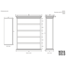 NovaSolo Halifax Bookcase with 5 Shelves in Classic White CA635