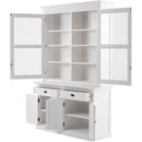 NovaSolo Halifax Glass-Display Hutch Unit White BCA594