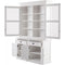 NovaSolo Halifax Glass-Display Hutch Unit White BCA594