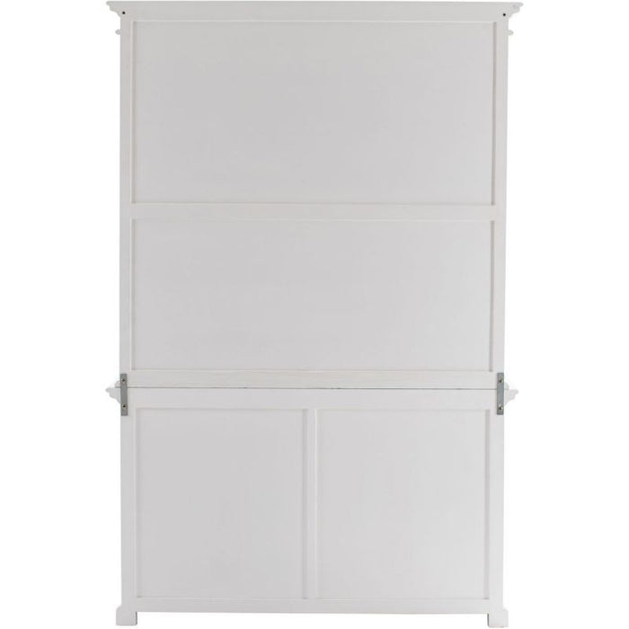 NovaSolo Halifax Glass-Display Hutch Unit White BCA594