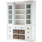 NovaSolo Halifax Library Hutch with Basket Set White BCA600