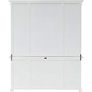 NovaSolo Halifax Library Hutch with Basket Set White BCA600