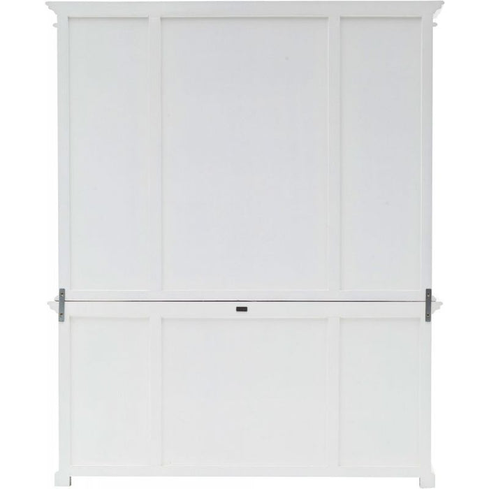 NovaSolo Halifax Library Hutch with Basket Set White BCA600