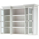 NovaSolo Halifax Library Hutch with Basket Set White BCA600