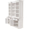 NovaSolo Halifax Kitchen Cabinet with Hutch 5 Doors 3 Drawers White BCA605