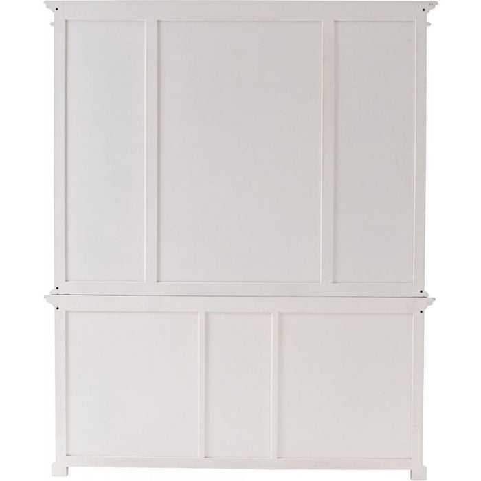 NovaSolo Halifax Kitchen Cabinet with Hutch 5 Doors 3 Drawers White BCA605