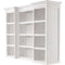 NovaSolo Halifax Kitchen Cabinet with Hutch 5 Doors 3 Drawers White BCA605