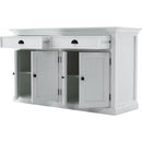 NovaSolo Halifax Buffet Hutch Unit with 6 Shelves White BCA608