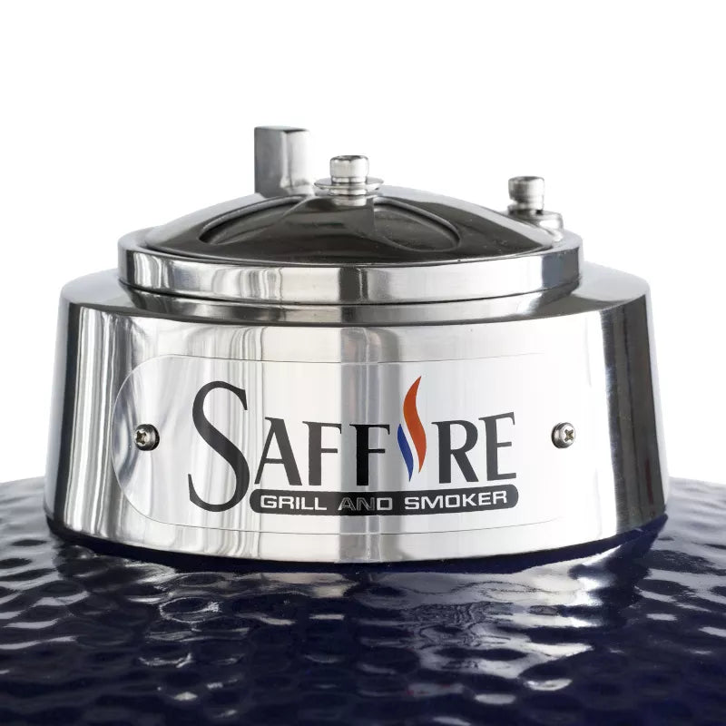 Saffire Grills Platinum Kamado Large Ceramic Grill and Smoker SGUS19-CGOB, KSCP3