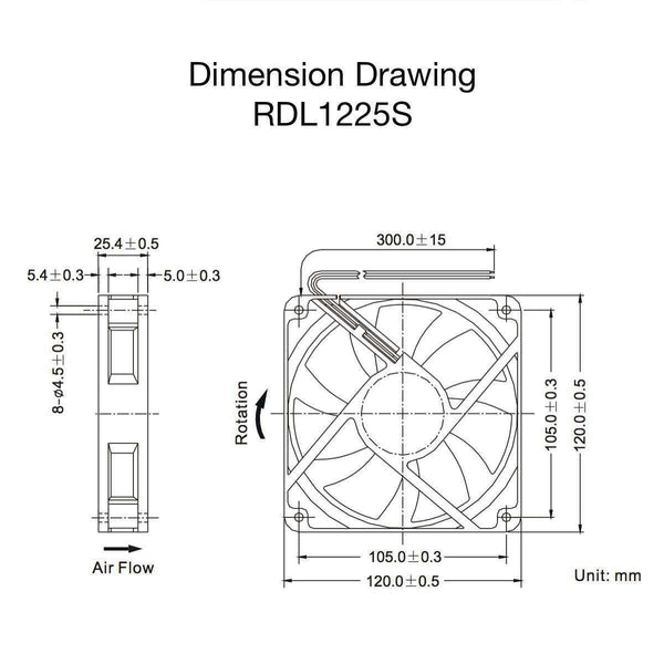 KingsBottle DC Fan RDL1225S RDL1225S