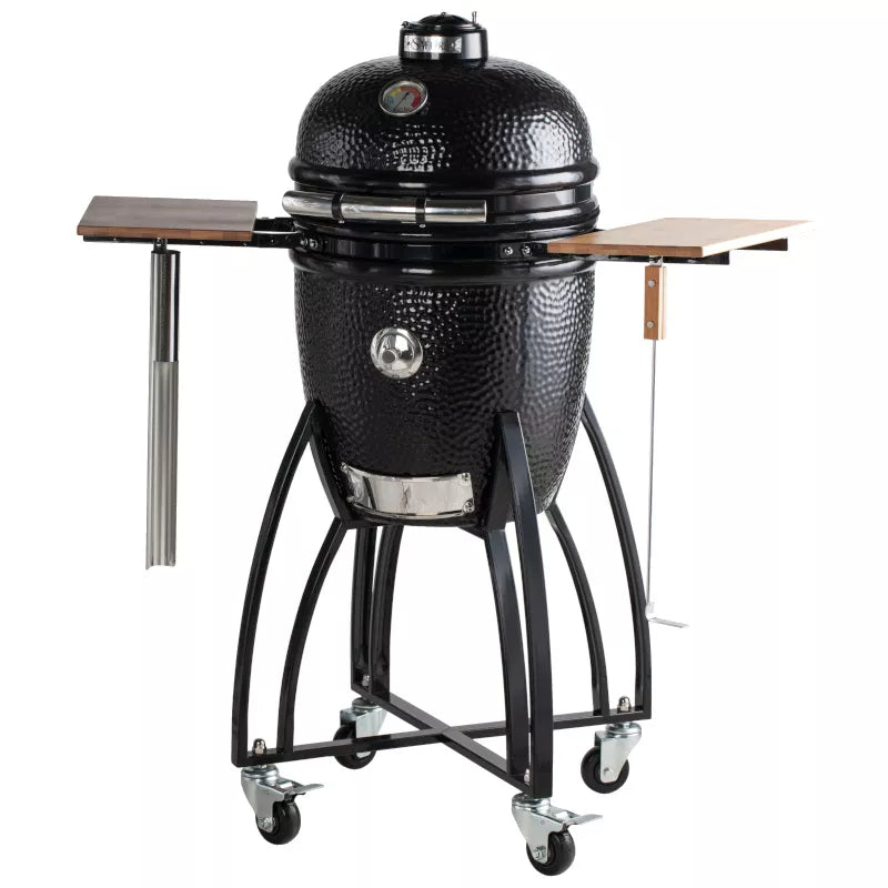 Saffire Grills Kamado Medium Ceramic Grill and Smoker SGUB15-CGOB/KSC