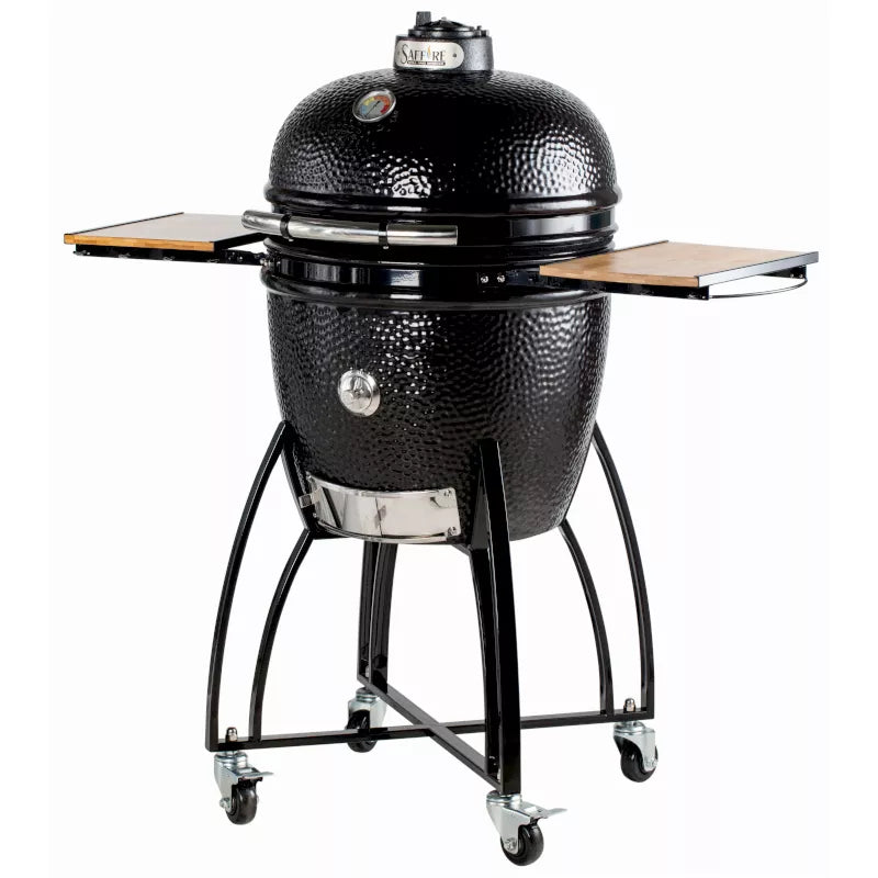 Saffire Grills Kamado Large Ceramic Grill and Smoker SGUB19-CGOB/KSC