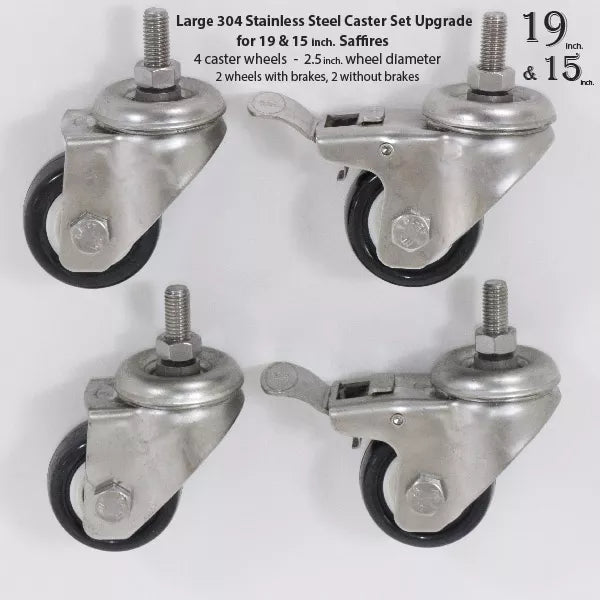 Saffire 304 Stainless Steel Caster Set