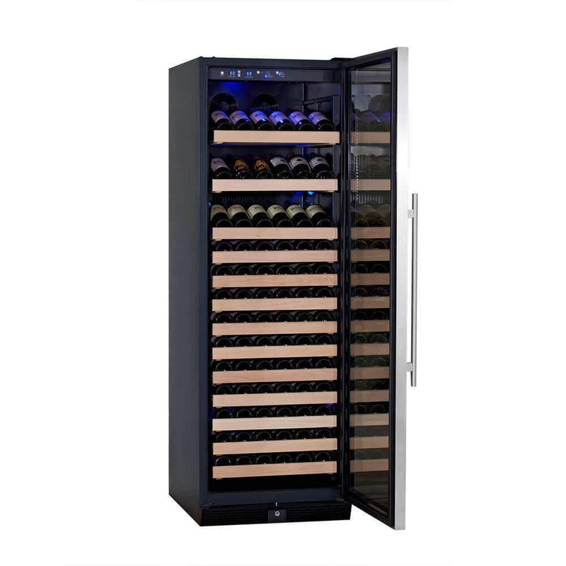 KingsBottle Tall Large Wine Cooler Refrigerator Drinks Cabinet with Stainless Steel Trim KBU170WX-SS RHH