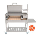 Tagwood BBQ Argentine Santa Maria Wood Fire & Charcoal Gaucho Grill with Top Lid | BBQ01SS