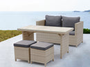 Whiteline Modern Living Abbie 4-Piece Outdoor Dining Set COL1692