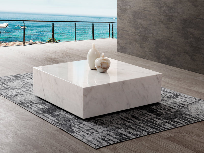 Whiteline Modern Living Cube Square Coffee Table CT1667