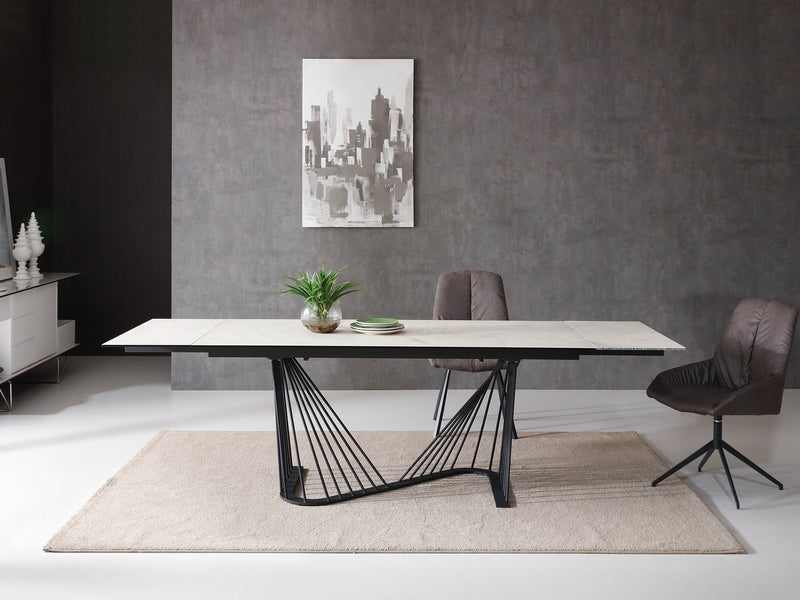 Whiteline Modern Living Roma Extendable Dining Table DT1633E