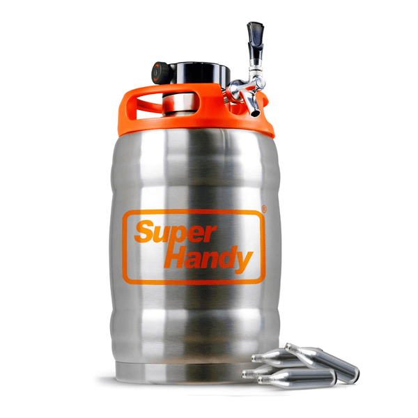 SuperHandy Pressurized Beer Keg - 170oz, 16g C02 Cartridge GUT115