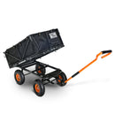 SuperHandy Towable Garden Cart - Quick Dump System, 10" Tires, Connects with Tugger Scooter GUO109