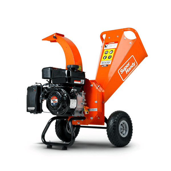 SuperHandy Wood Chipper Mini - 7HP 212CC, 3" Max Branch Capacity GUO035